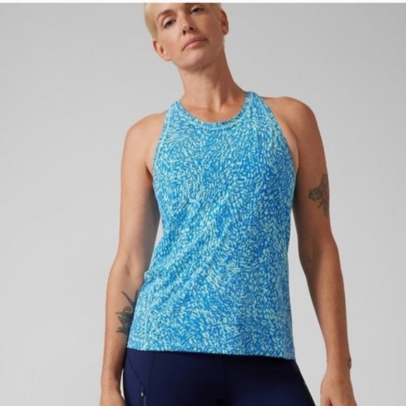 Athleta Blue and Green Relaxed Tank Top - Picture 7 of 8